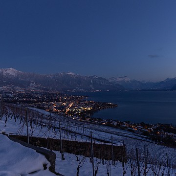 La Riviera vaudoise et son manteau d'hiver