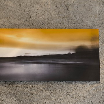 Vision du Léman I, Paudex : imprimé sur papier mat Museum Etching 350 g et collé sur alu avec baguette au dos pour l'accrochage, dim 32 x 60 cm