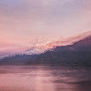 Dents du Midi, Lac Léman - abstrait