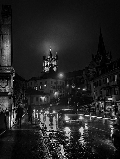 Lausanne by night